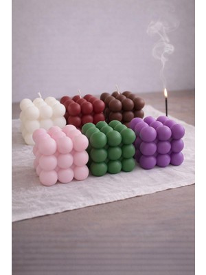 Lumus Candle 6’lı Bubble Mum Seti Dekoratif El Yapımı Mum
