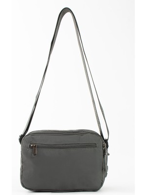 Özer 6024-SANMORRIS Kadın Suya Dayanıklı Paraşüt Kumaş 4 Gözlü Çapraz Askılı Oval El ve Omuz Çantası