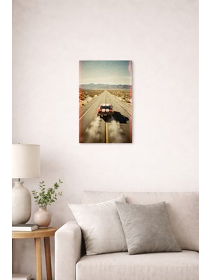 Arvion Özgürlüğe Doğru – Retro Yol Cam Tablo