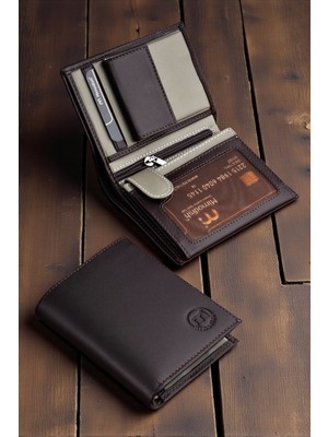 Mimodish 2551 1.Sınıf İşçilik Lüks Hakiki Gerçek Deri 14 Şubat Sevgililer Günü Hediye Sevgiliye Hediyeler Fermuar Gözlü Özel Astarlı Cepli Kahve Vizon Lüks Gerçek Deri Erkek Cüzdan