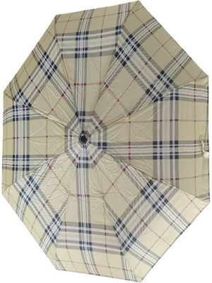 Vardem Katlanır Otomatik Şemsiye 8 Telli Desenli (Polyester Kumaş)