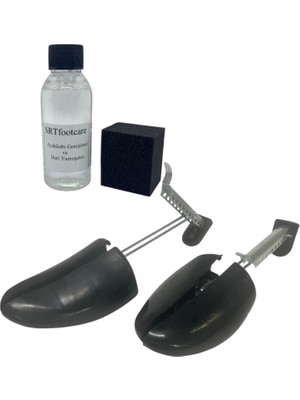 Srtfootcare Ayakkabı Açma Genişletme Seti | Metal Ayakkabı Kalıbı + Deri Yumuşatma Suyu – Konforlu, Genişleyen Ayakkabılar