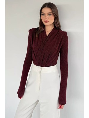 Gülseli Kadın Simli Zıbınlı Bluz P-00020354