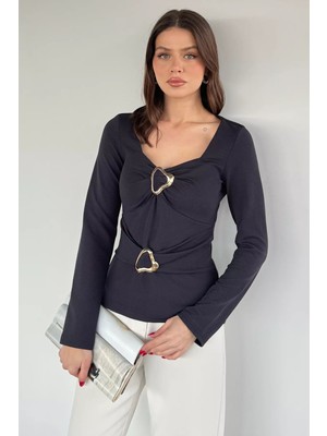 Gülseli Kadın Tokalı Bluz P-00020352