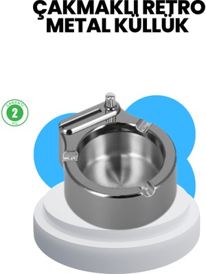 Fixup Metal Küllük Çakmaklı Masa Üstü Şık Tasarım