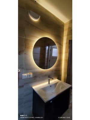 PremiumPort Şık 70 cm Dekoratif LED Ayna, Modern ve Parlak Tasarım