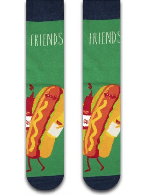 Neşeli Çoraplar Neşeli Sosisli Renkli Unisex Çorap