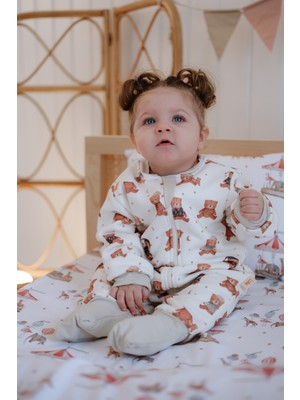 Lollie Baby&Kids 1.5 Tog Bebek Çocuk Uyku Tulumu ,%100 Pamuk - Teddy Ayıcık