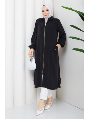 Pamuk Butik Kadın Arkası Tünel Geçişli Cepli Ipek Kupra Kap -PMK511