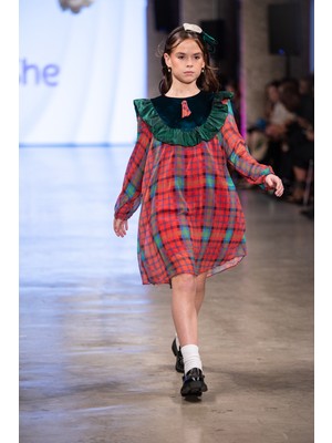 SheShe Kareli Şifon Elbise