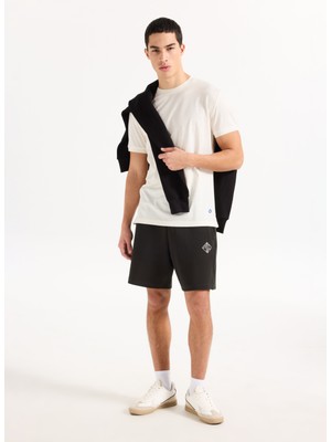 Armani Exchange Siyah Erkek Slim Fit Sweat Şort XM000228 AF10818 UB001 Sweat Şort