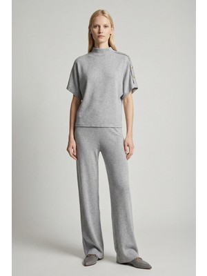 Rays 3119A Kol Düğmeli Tişört Gri