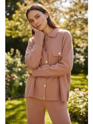 Mandala Tekstil Kadın Şık Basic Alt Üst Triko Takım