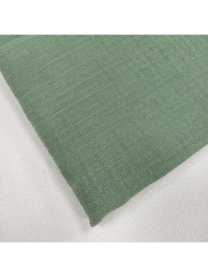 Kaf Kumaş Krinkıl Müslin | 2 Katlı Bürümcük Kumaş | %100 Pamuk | Yeşim