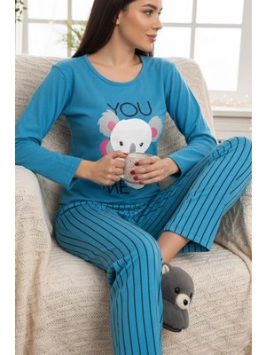 Gülseli Kadın Baskılı Pijama Takımı P-00020335