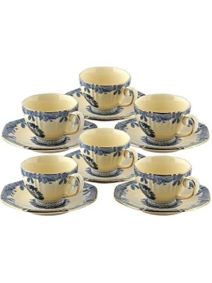 LuckyArt Lucky Art Margaret New Bone 6 Lı Çay Fincan Seti