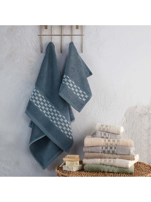 Maribor Collection Iconic - %70 Bambu / %30 Pamuk 3D Nakışlı El Havlusu - 6'lı Set 50X90