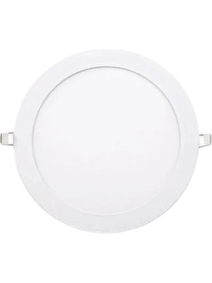 Huzur Elektrik 18W 6500K Beyaz Işık Sıva Altı  Beyaz Kasa Yuvarlak LED Panel