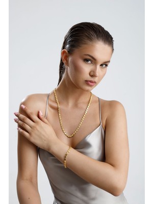 Zümrüt Sarraf 14 Ayar Altın Pullu Zincir Kolye 6 mm