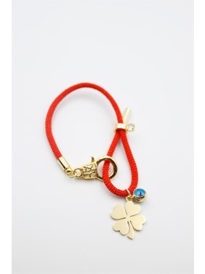 Royaleks Ipli Yonca Bileklik - Kırmızı