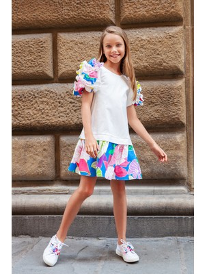 SheShe Kısa Kollu Çiçek Desenli Elbise