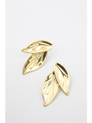 Royaleks Yaprak Küpe - Altın