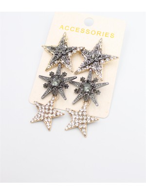 Royaleks Yıldız Küpe - Siyah