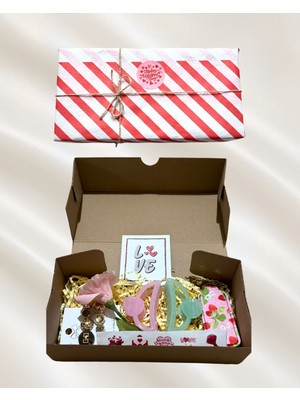Cihania Store Kalpten Kalbe Kutusu-El Yapımı Çiçekli Hediye Kutu Sevgililer Günü-Doğum Günü