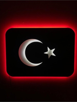 PremiumPort Ay Yıldızlı LED Tablo, Şık ve Parlak Dekorasyon Parçası