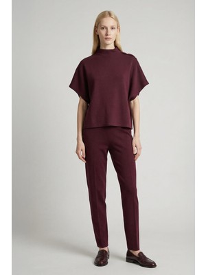 Rays 3119A Kol Düğmeli Tişört Mürdüm