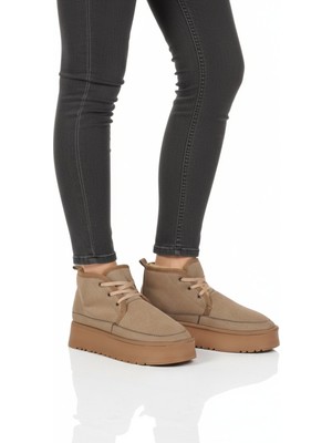 Ayakmod Vizon Içi Kürklü Bağcıklı Kadın Bot U-15 Z