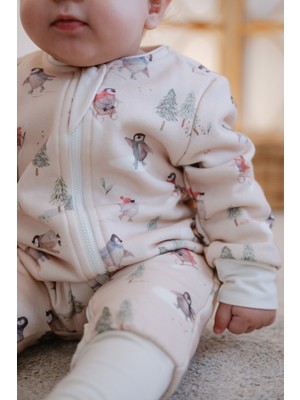 Lollie Baby&Kids 1.5 Tog Bebek Çocuk Uyku Tulumu ,%100 Pamuk - Penguenler