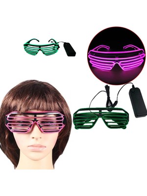 PremiumPort Renkli LED Işıklı Gözlük, Parti ve Müzik Etkinlikleri Için Neon Dekorasyon