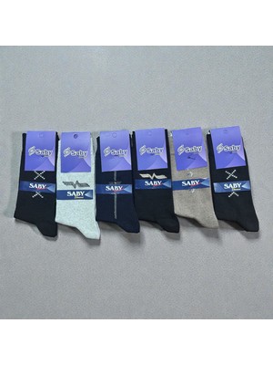Saby Klasik Erkek Çorap - Desenli - 6'lı Paket