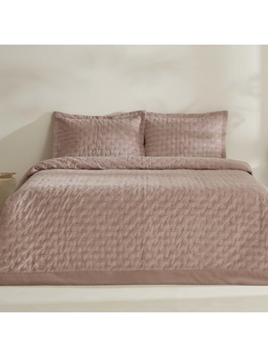 Karaca Home Gilda Çift Kişilik Yatak Örtüsü Seti Pudra