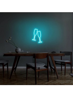 PremiumPort Neon LED Şişe Yazısı, Dekoratif Işıklı Duvar Süsü, Gece Lambası