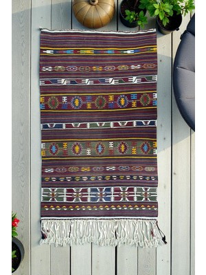 Cicim Halı El Dokuma Konya Köy Kilim 82X150 cm