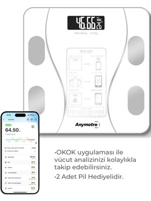 Normadia Dijital Kare Tartı ile Vücut Yağ ve Kilo Analizi, Sağlıklı Ölçüm