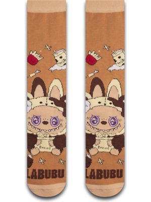 Neşeli Çoraplar Obur Labubu Renkli Unisex Çorap