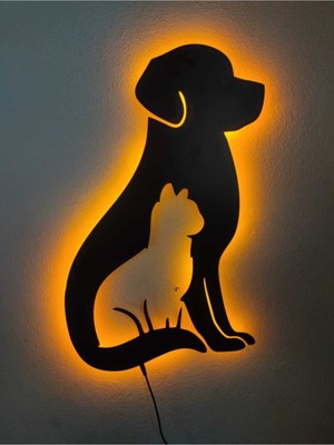 PremiumPort Parlak LED Işıklı Hayvan Temalı Dekoratif Tablo, Şık ve Modern Tasarım