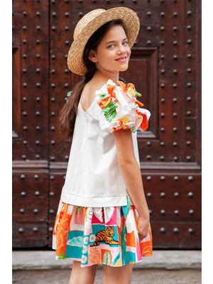 SheShe Kısa Kollu Çiçek Desenli Elbise