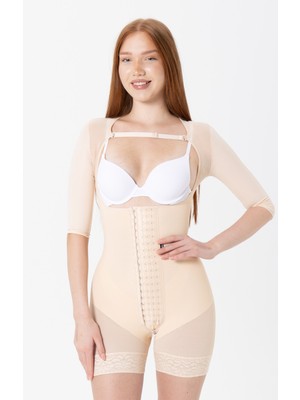 HA-3200 H&a Korse Stage 2 Kollu Kısa Şort Korse Medikal Liposuction Karın Germe Doğum Sonrası Günlük Korse