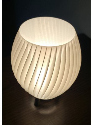 Dekoratif 3D Pla Baskı Modern Tasarımlı Abajur V6