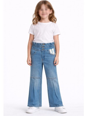 love Beli Lastikli 3 Düğmeli Kot Pantolon