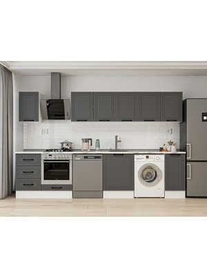 Alvinka 330X210 cm Mbr_a Mutfak Dolabı Antrasit - Suntalam