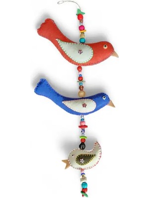 Hedea Bereket Kuşları Kırmızı Mavi Beyaz