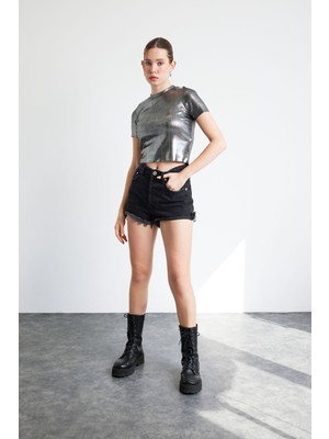 Avrile Metalik Triko T-Shırt