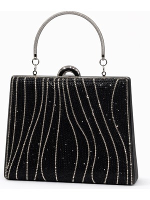 Louisiana Polo Vrl Kadın Abiye Portföy Çanta Taşlı Siyah 358