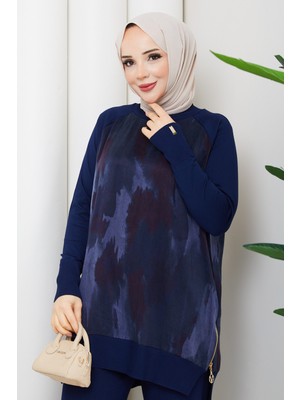 Pamuk Butik Kadın Ipek Kupra Pantolonlu Ikili Merserize Triko Takım -PMK516