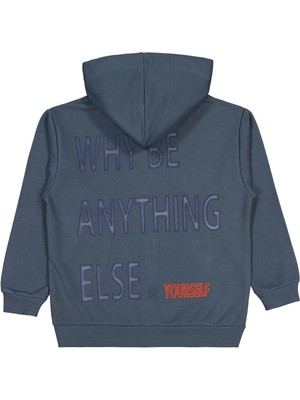 Civil Boys Why Be Baskılı 10-13 Yaş Hırka - Gri 10-11 Yaş